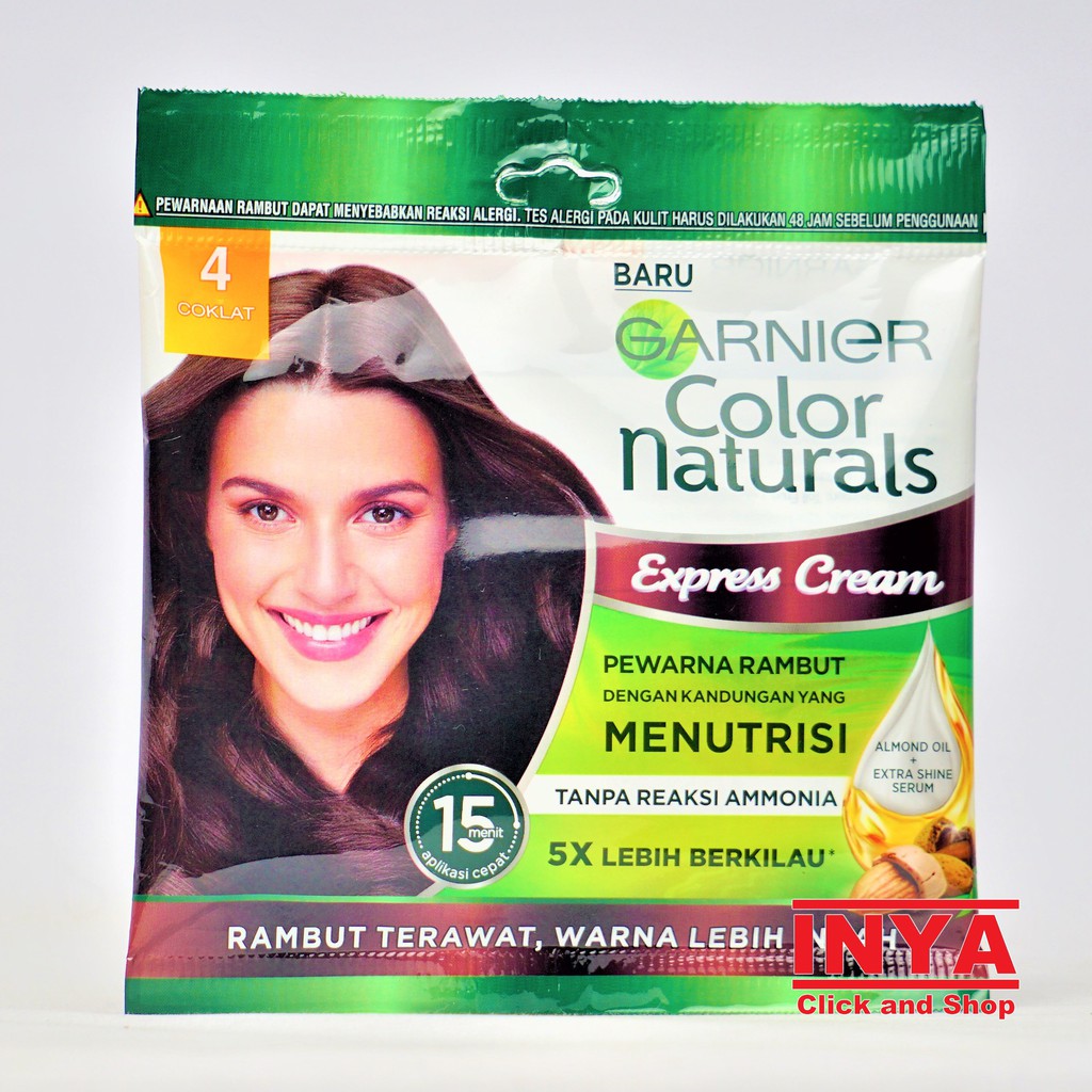 GARNIER COLOR NATURAL EXPRESS CREAM 4 COKLAT 20mlx20gr SACHET