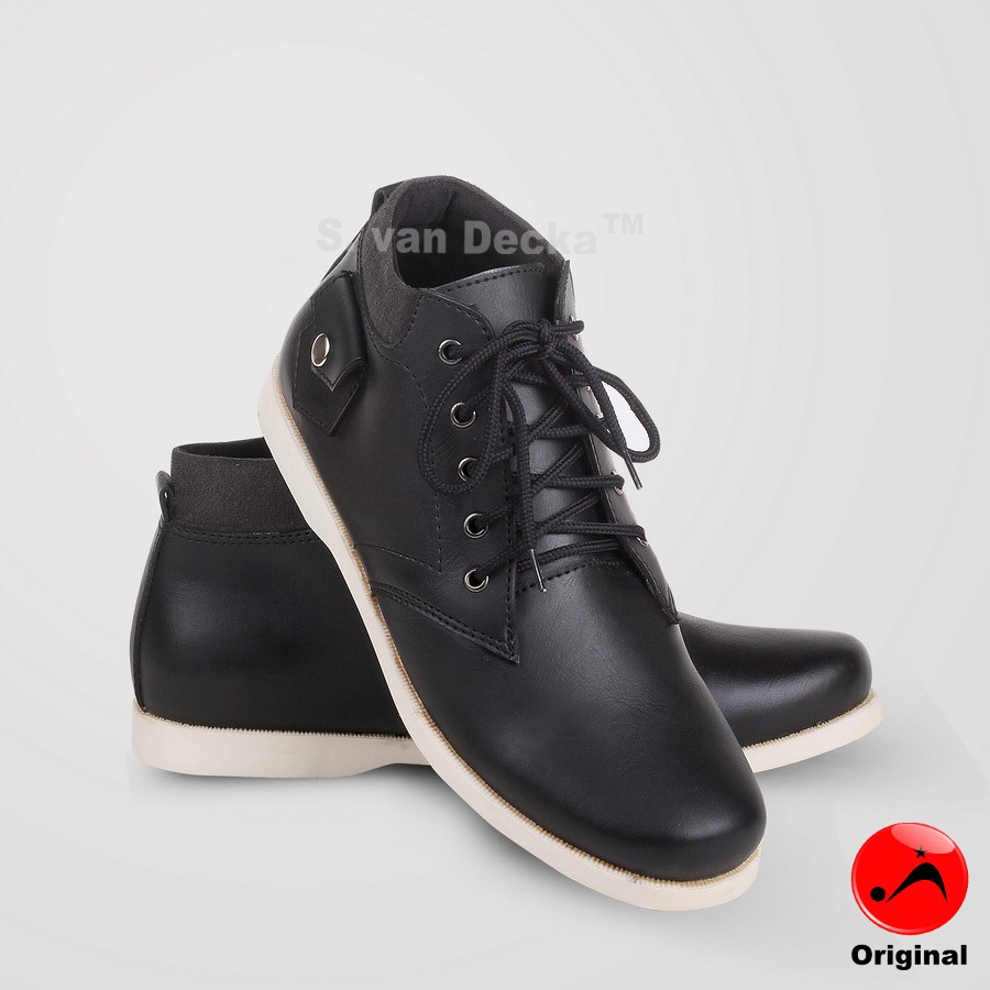 S. van Decka RC02 Sepatu Kasual Pria - Hitam