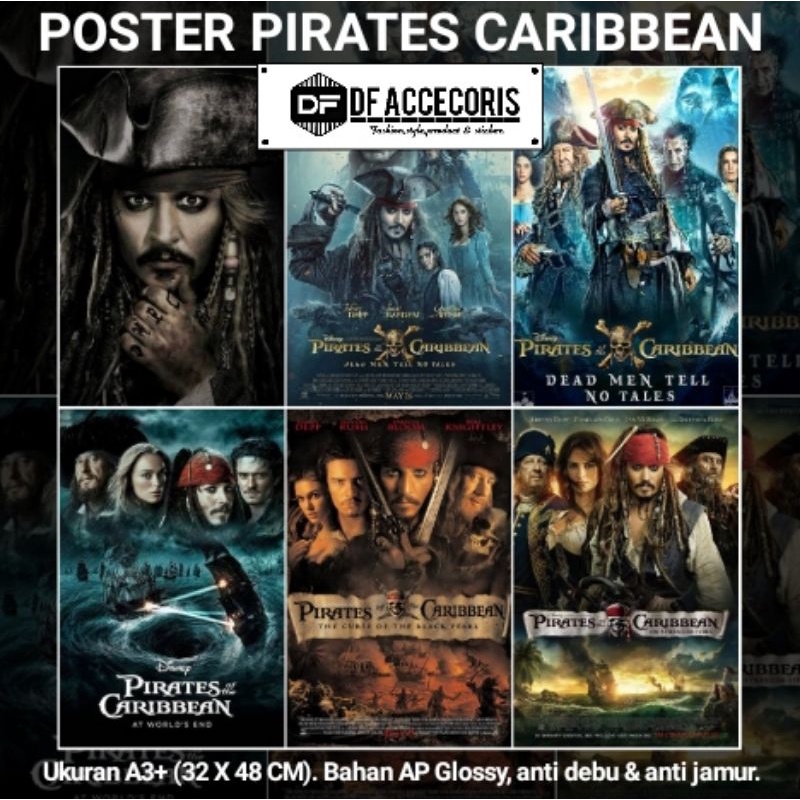 poster PIRATES of the CARIBBEAN/poster dan stiker PIRATES CARIBBEAN