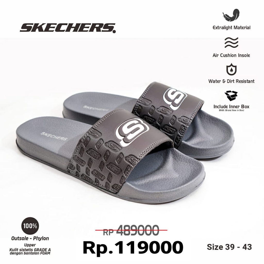 Sandal Pria Slip On Casual Terbaru Sendal Cowok Slop Selop Santai Rumah Sendal Cowo Distro Kekinian Anti Slip