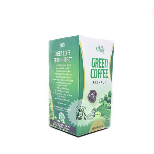 GREEN COFFEE kapsul untuk diet, kopi hijau herbal