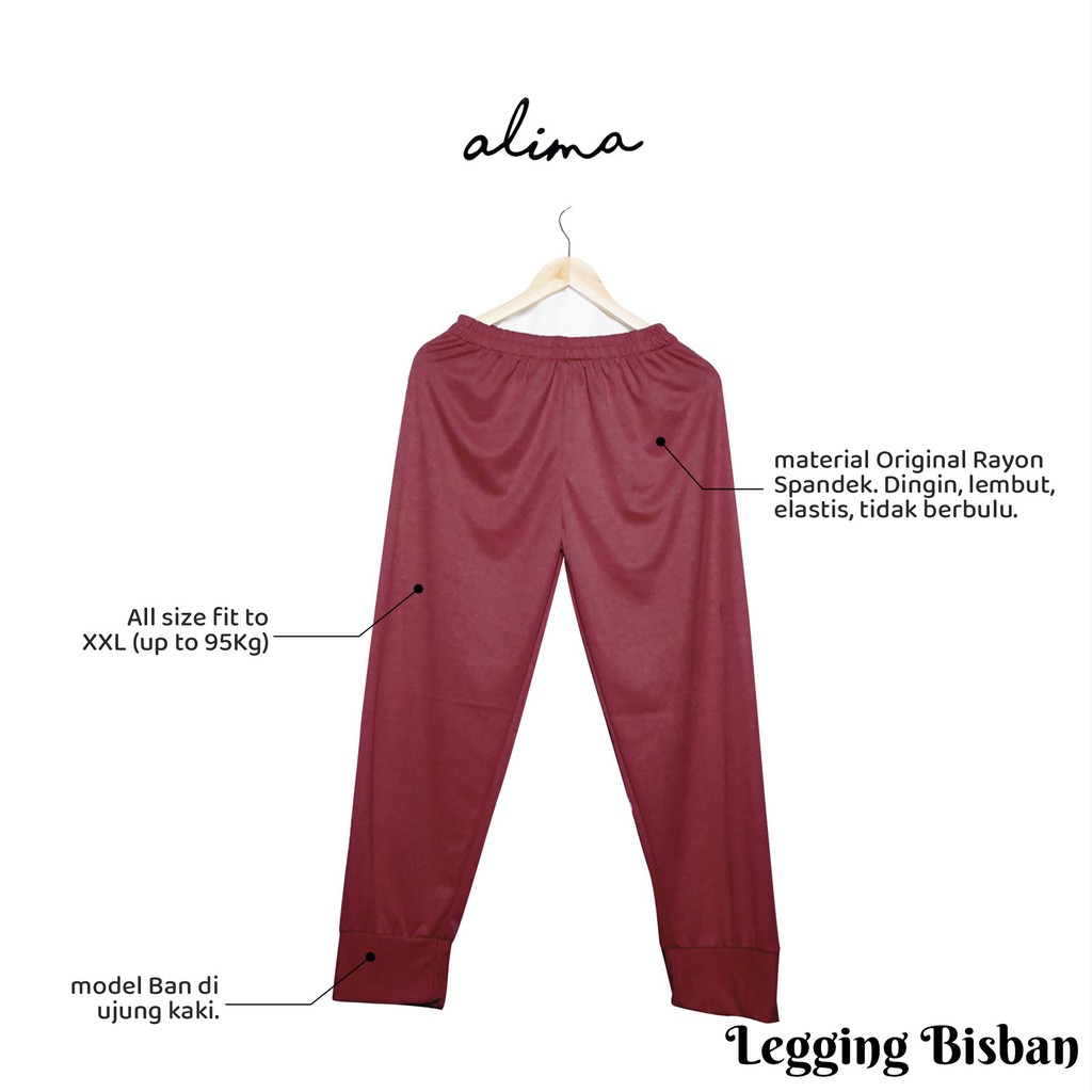 PAKET Hemat 4 pcs Legging Bisban Bahan Kaos Spandek Adem dan Murah by Alima Indonesia