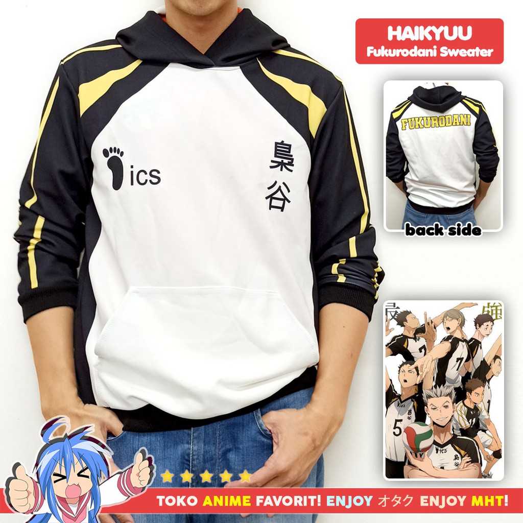 Jaket Hoodie Anime Haikyuu Fukurodani High School Volleyball Team