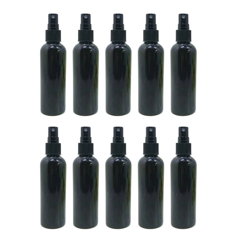 Botol Kosong Isi Ulang Model Semprot Warna Hitam Putih Ukuran 10 / 20 / 30 / 50 / 100 / 200ml Untuk Parfum