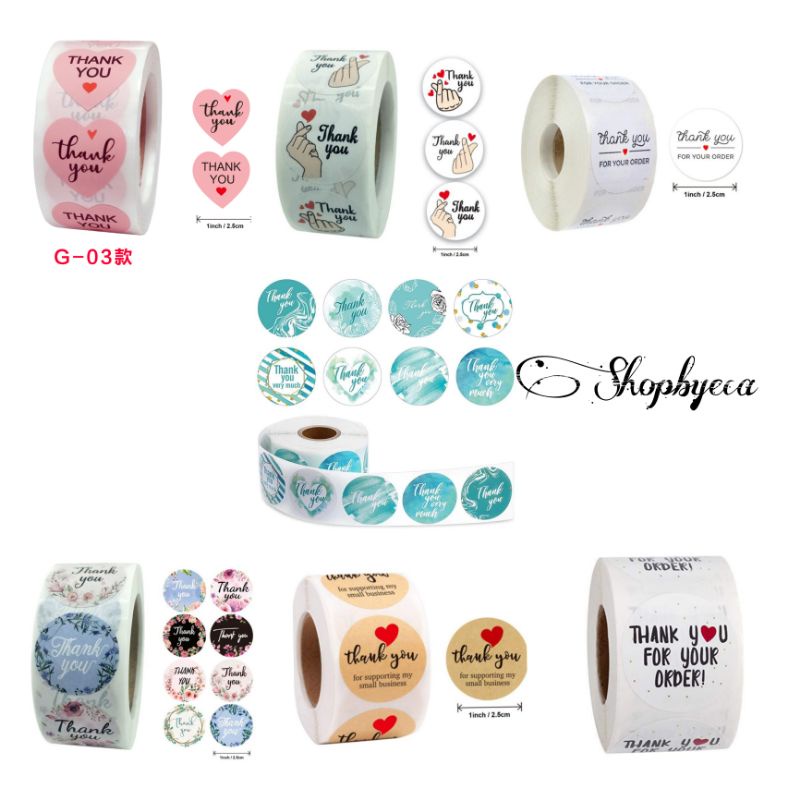 

(1pcs) Sticker Thanx you online shop Sticker Terima kasih min 10 pc
