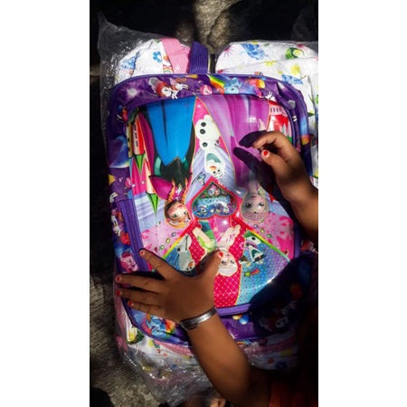 TAS ANAK TK PAUD FROZEN TIMBUL 3D LAMPU MENYALA