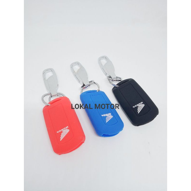 Gantungan kunci stainless dan Cover silicon remote keyless Honda Scoopy 2021 Vario 150 2018-2020