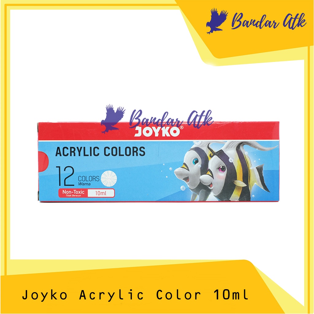 

JOYKO Acrylic Color / Cat Akrilik ACC-10ML - 12 Warna [1 SET]