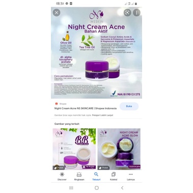 Night cream acne Nsskin