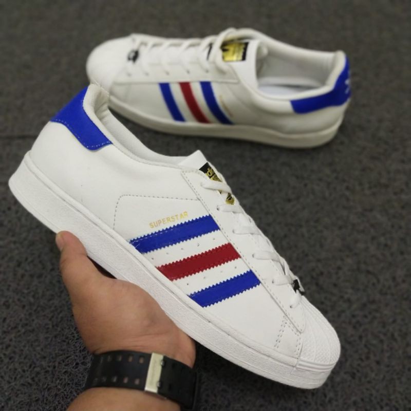 SEPATU PRIA UKURAN JUMBO BIG SIZE 45 46 47 48 ADIDAS SUPERSTAR FREE KAOS KAKI