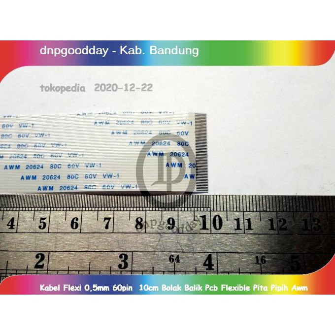 

Kabel Flexi 0,5Mm 60Pin 10Cm Bolak Balik Pcb Flexible Pita Pipih Awm Dnpgood11 Dijamin
