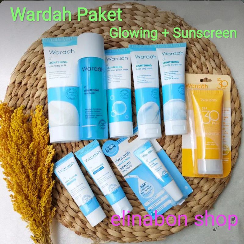 Wardah Paket Glowing + Sunscreen Spf 30 PA+++