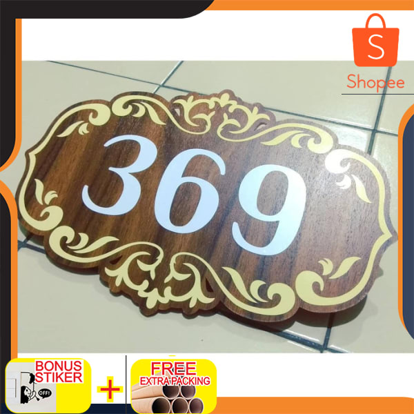 

papan nomer rumah acrylic Elegan