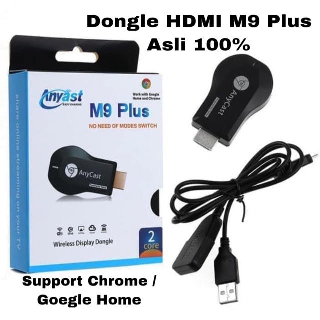 Dongle HDMI M9 Plus Asli 1080P Wifi HDMI Dongle Anycast M9 Plus Original / Asli