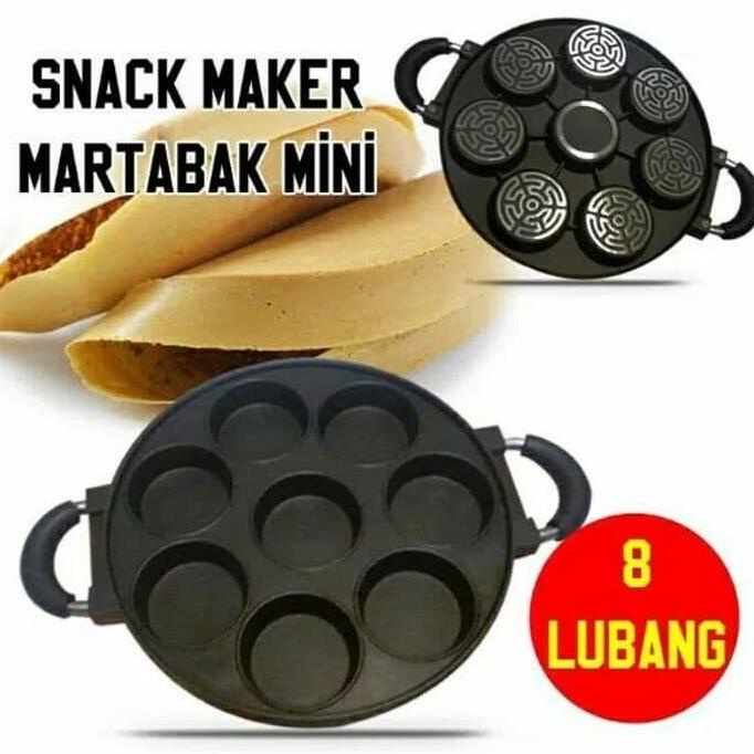 @@@@] Snack maker 8 lubang tutup kaca cetakan pan martabak terang bulan mini