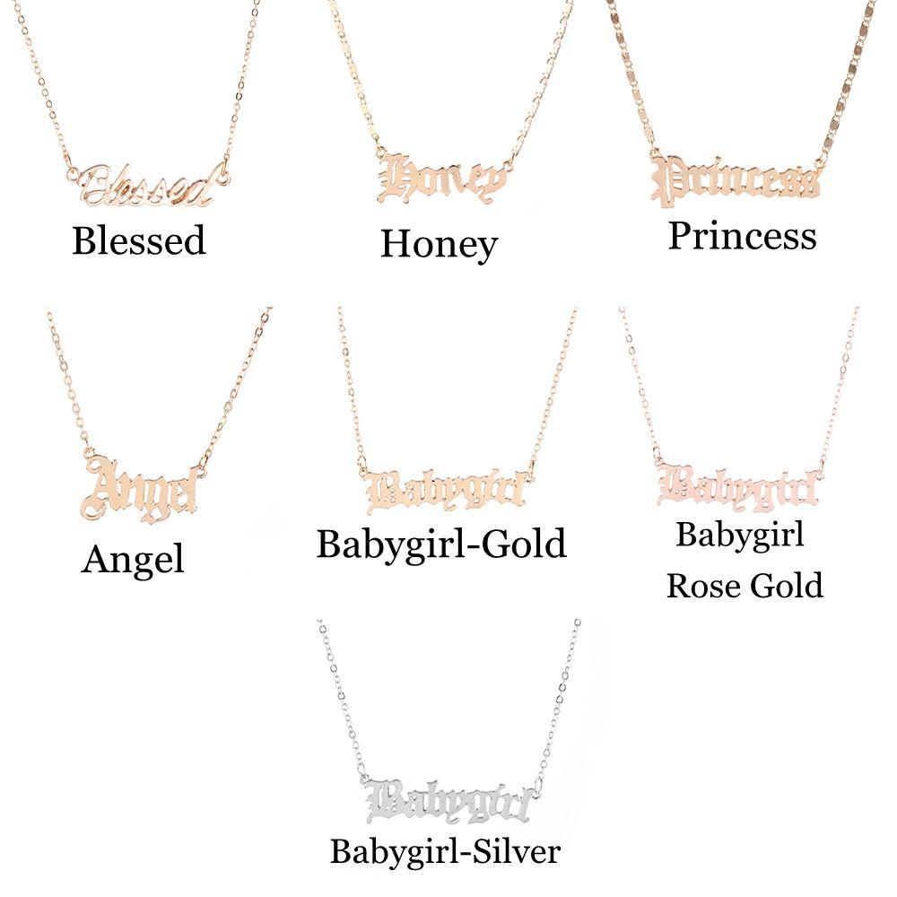 Solighter Bib Kalung Baru Perhiasan Ulang Tahun Ibu Pacar Hadiah Honey Angel Babygirl