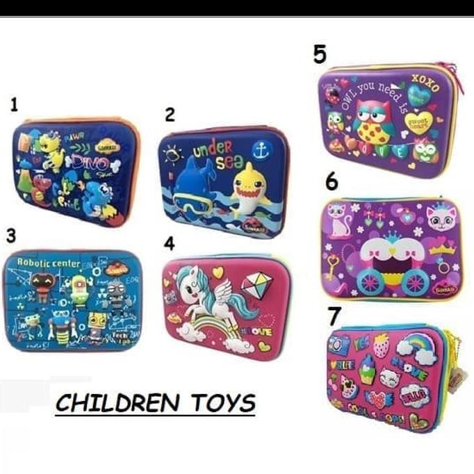 

PROMO TERMURAH Kotak Pensil Anak Smiggle Look A Like Motif Timbul 3D DR126