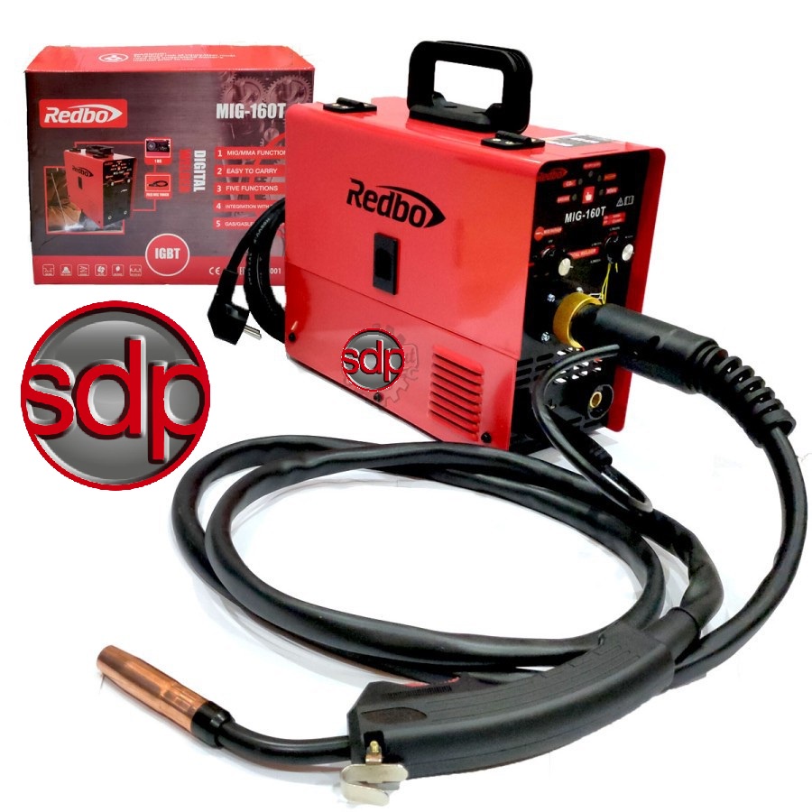 MESIN LAS REDBO MIG 160T CO2 TANPA GAS WELDING MIGi GASLESS JAPAN 120A ORIGINAL TERBAIK