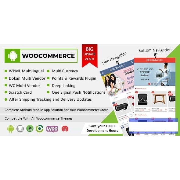 Code Android Woocommerce v1.9.4 - Universal Native Android Ecommerce / Store Full Mobile Application