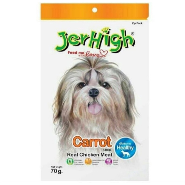 Jerhigh 70 gram Cemilan - Snack Anjing - Chicken Meat Dental Stick All Varian