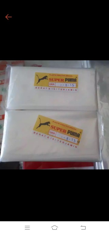 Plastik Pe Cap Puma Ukuran 8x15 Cm