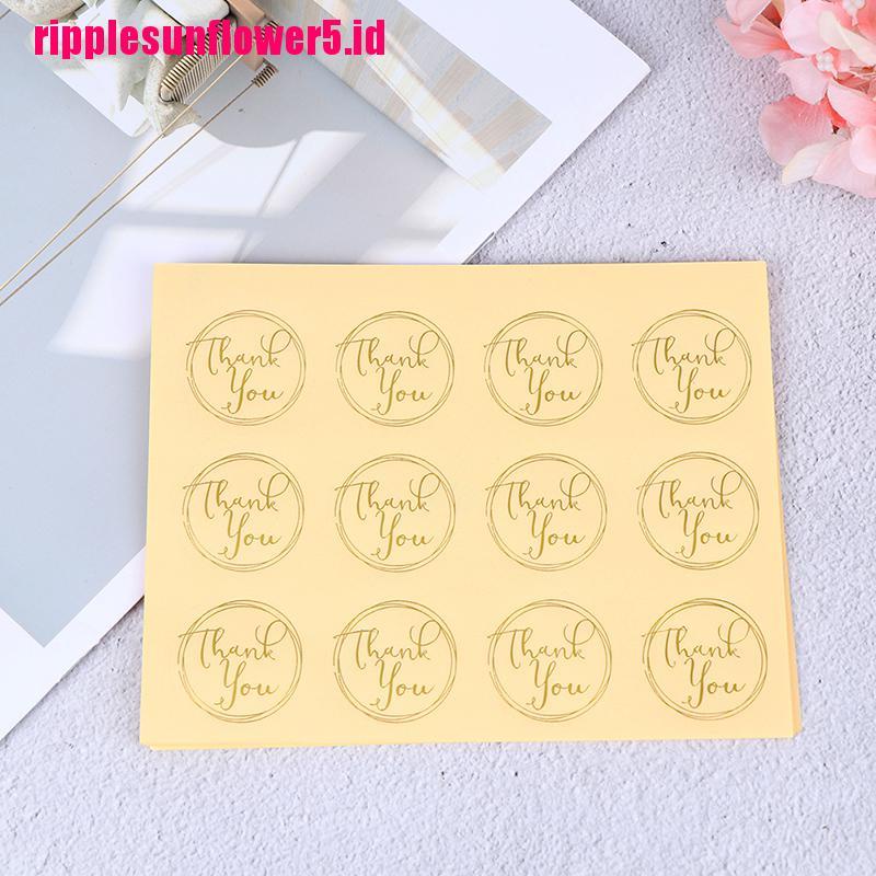 120pcs Stiker Segel Bulat Transparan Tulisan Thank You Untuk Hadiah