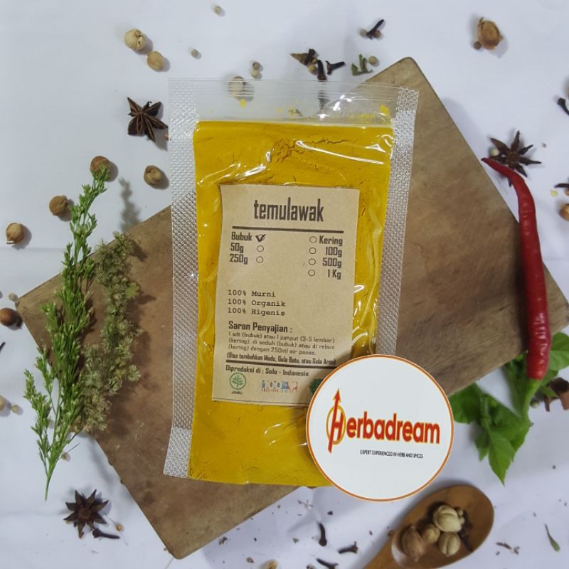 

1 KG BUBUK TEMULAWAK TEMU LAWAK CURCUMA ZANTHORRIZHA JIAN JAVANESE GINGER KONENG GEDE TEPUNG POWDER SERBUK