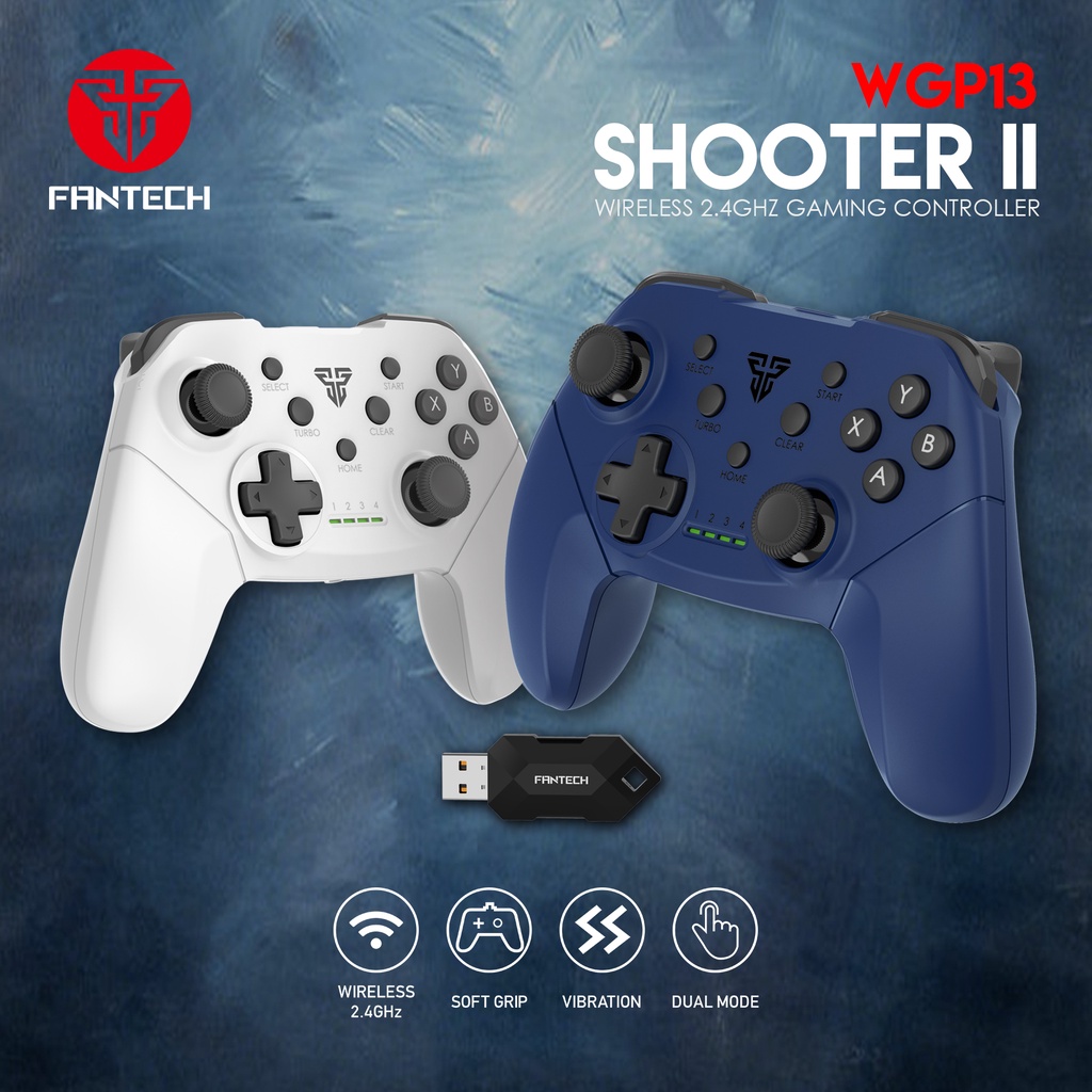 Fantech SHOOTER III WGP13 WGP13S WGP13-S Gamepad Wireless Anti Drifting Hall Effect Gaming Controller Joystick USB TYPE-C PS3/Windows/Switch