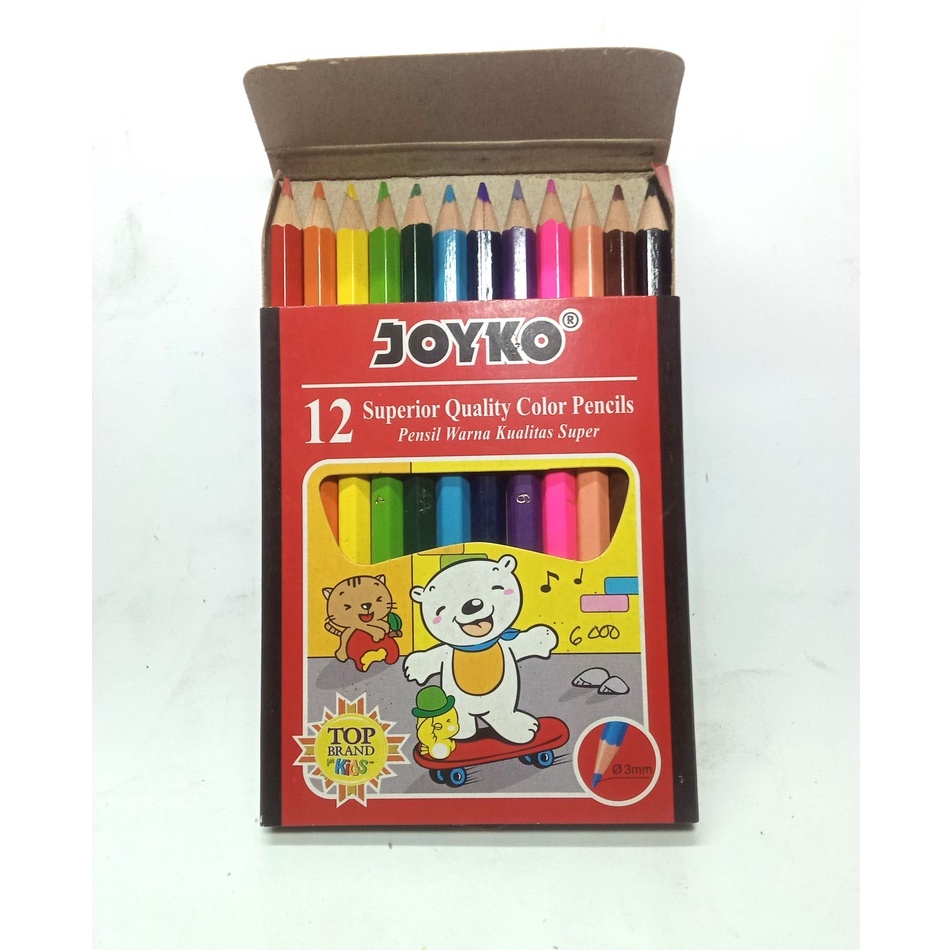 

Joyko / pensil warna / CP-S12 /12 warna ukuran pendek