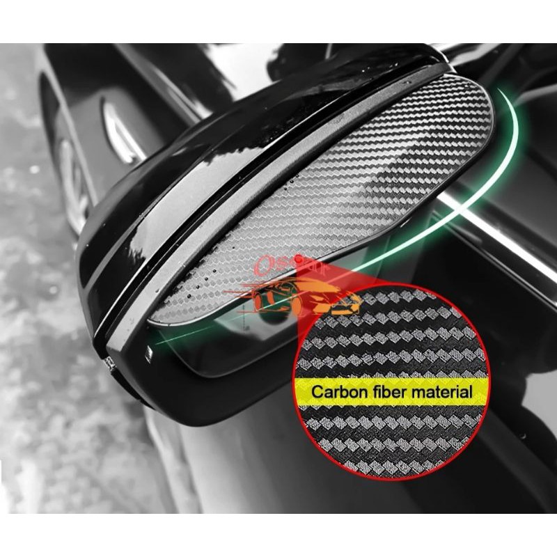 Talang Air Spion Mobil Motif Sporty / Topi Penahan Dan Pelindung Spion Mobil