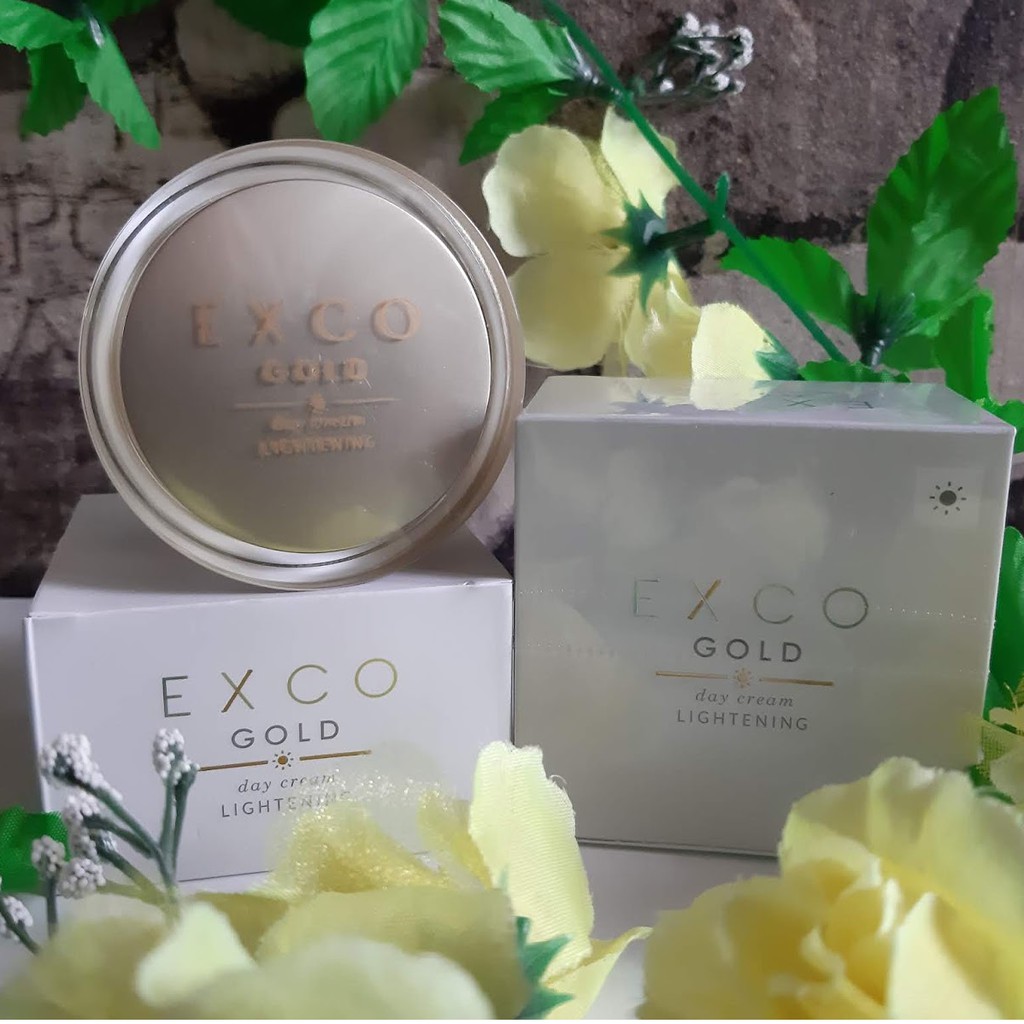 EXCO GOLD LIGHTNING NIGHT CREAM &amp; DAY CREAM PENCERAH KULIT WAJAH PUTIH ALAMI NUTRISI KULIT WAJAH