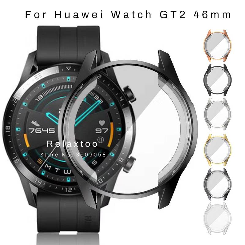 Casing Pelindung bumper Plating Silikon 46mm Untuk huawei watch gt2 gt 2 gt 46 mm gt2 pro e gt2e