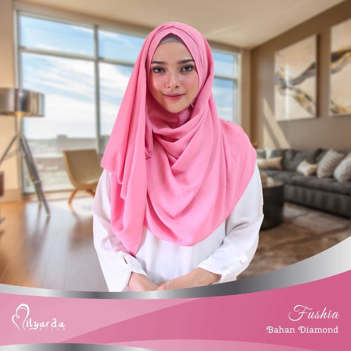 hijab fusia pastan/ kerudung instan/ jilbab simpel - Biru Muda