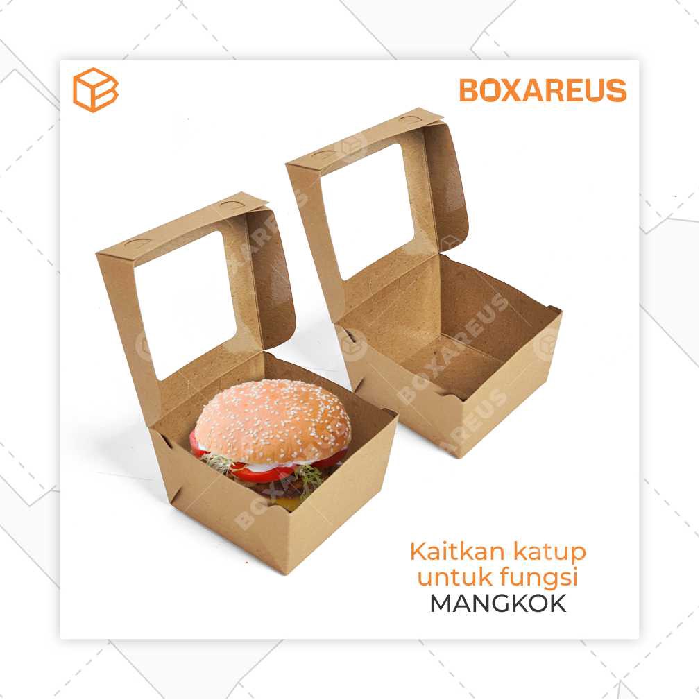 Box Burger Lunch Packaging Kotak Makanan Dus Takoyaki Dimsum | FP Burger
