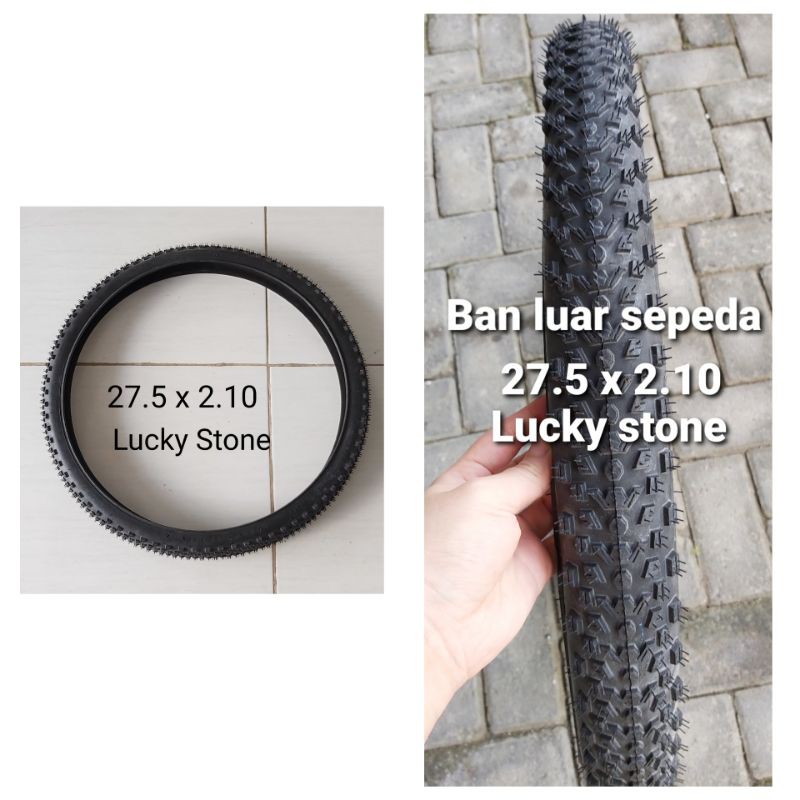 BAN LUAR SEPEDA 27.5 X 2.10 BAN LUAR SEPEDA MTB Gunung Mini merk LUCKY STONE WARNA HITAM
