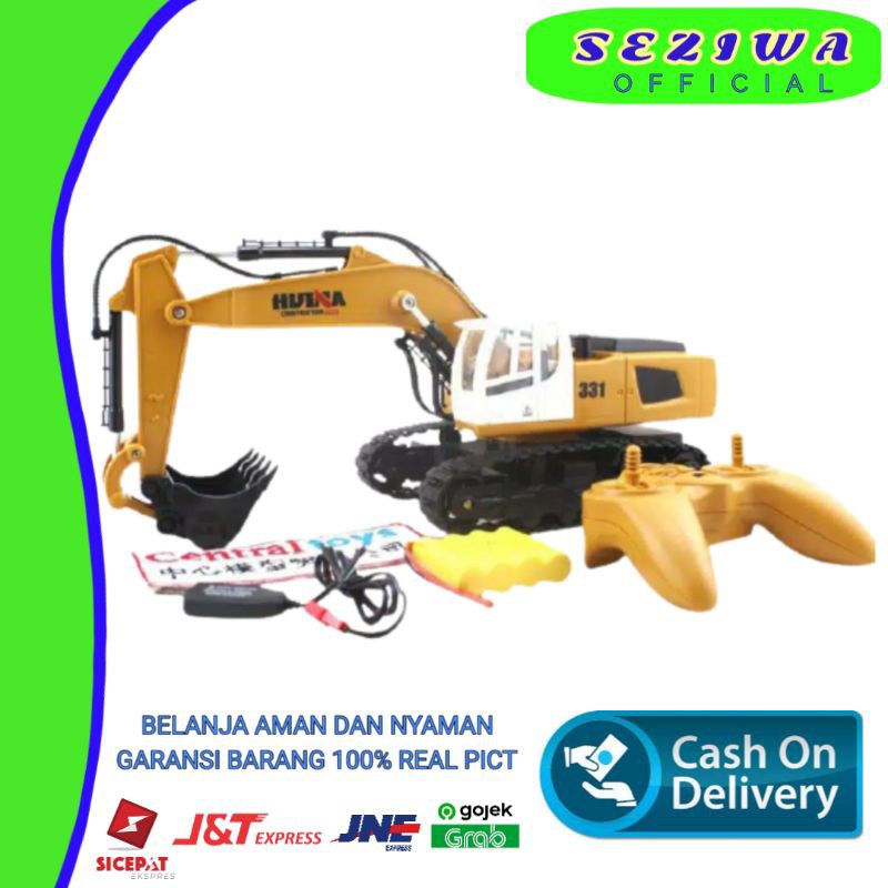 HUINA EXCAVATOR REMOTE CONTROL 9 CH MAINAN EXCAVATOR BEKO REMOT