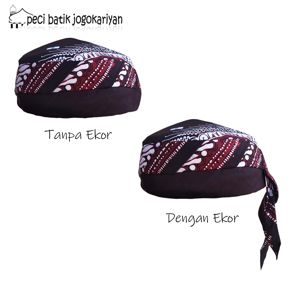 Peci Batik Jogokariyan Kopeah Songkok Udeng Dewasa Dan Anak ( Motif Kumitir Hitam )