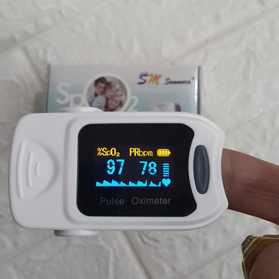Pulse Oximeter Sammora SM-208 / Sammora Alat Ukur Kadar Oksigen Dalam Darah Dengan Jari / Oxymeter S