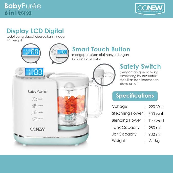 OONEW baby pure 6in1 food processor AUDREY BABY SHOP