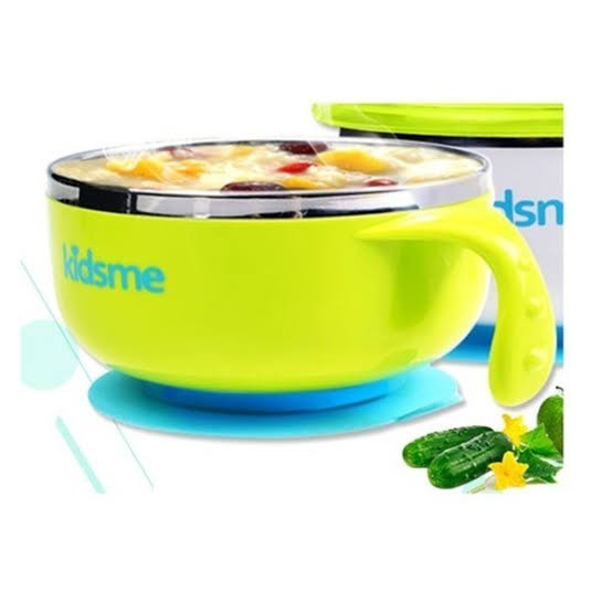 Kidsme 160496 Stainless Steel Warming Suction Bowl