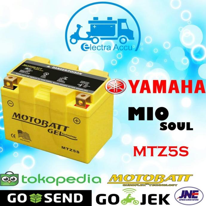 Aki motor Yamaha Mio Soul Motobatt MTZ5S aki kering