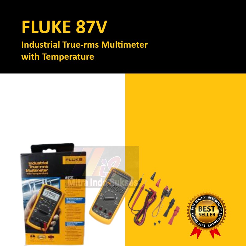 FLUKE 87V TRUE RMS ORIGINAL INDUSTRIAL MULTIMETER w/ TEMPERATURE