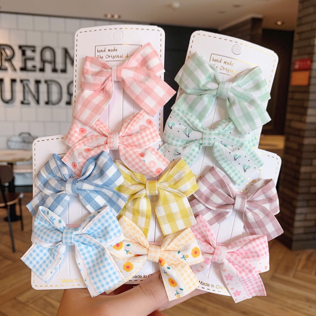 Jepit Rambut 2 Pcs Model Pita Anak Perempuan Aksesories Anak Import