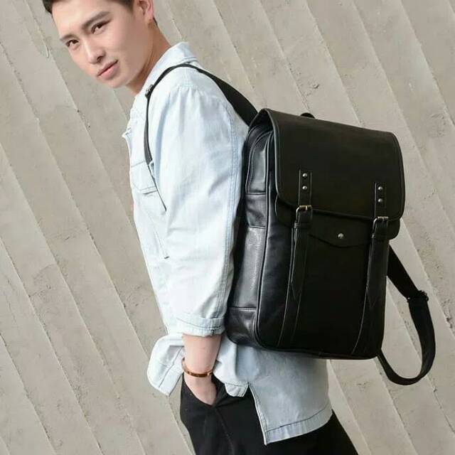TAS RANSEL KULIT LAPTOP BAG PRIA / WANITA BACKPACK
