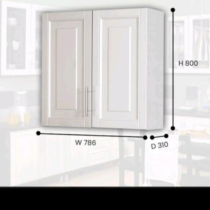 Buruan Serbu] Kitchen Atas ,Lemari Dapur Gantung 2 Pintu - Putih