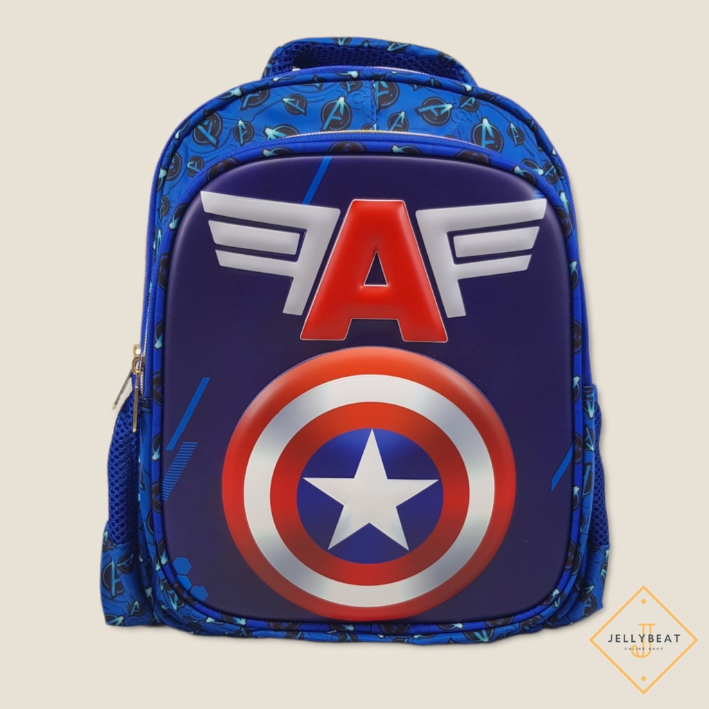 TAS RANSEL 13.5 INCH TK - SD 2 KARAKTER - CAPTAIN AMERICA