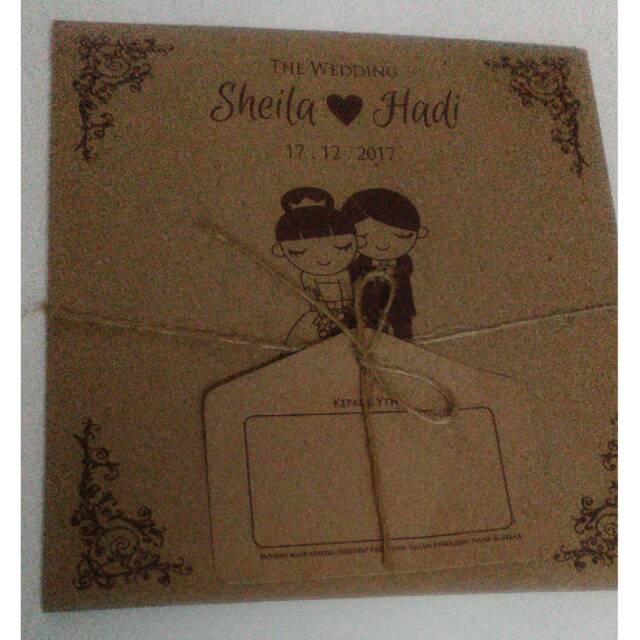 

Undangan sof cover kertas samson & tali goni