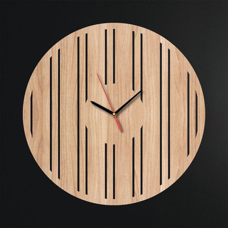 Jam Dinding Model Desain Kayu Unik Dekorasi Pajangan Rumah Retro Vintage-J5