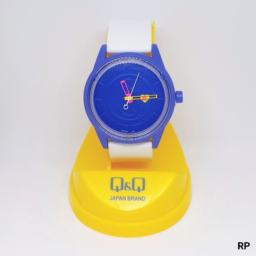 Jam Tangan Smile Solar Wanita Stylist Casual Karet Rubber Original Q&amp;Q QnQ QQ