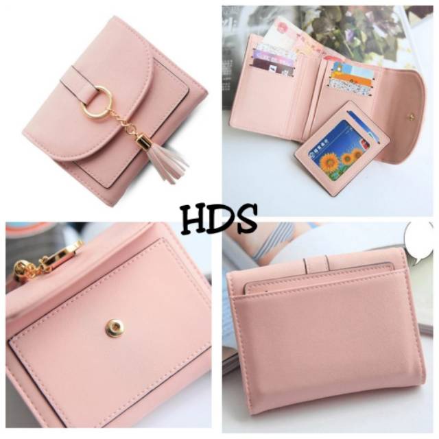 Dompet Wanita Mini Pendek Kecil Lipat Simple Wallet / Dompet mini ring rumbay ngambay